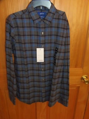 APT. 9 MENS SOFT TOUCH SHIRT - SZ SMALL - BLUE - RET 46.00(CF-14-81)  - Image 1 of 4