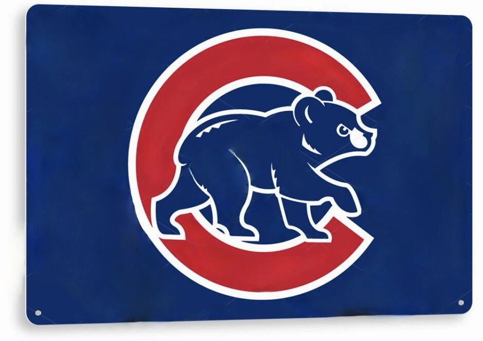 CHICAGO CUBS TIN SIGN WRIGLEY FIELD FLY THE W GRACE SANDBERG DUNSTON SLOAN PARK - Image 1 of 1