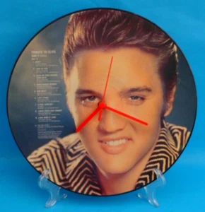 ELVIS PRESLEY 12" WALL CLOCK Upcycled Vinyl Record Picture Disc Pic 12P167 - Picture 1 of 5