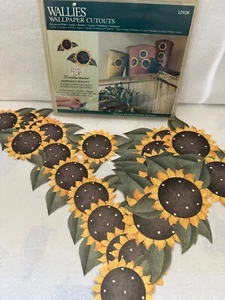 Wallies Wallpaper Cutouts 12928 pack of 25 Debbie Mumm Sunflower NIP home decor - Picture 1 of 2