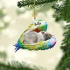 Oriental Shorthair Cat Rainbow Angel Wing Christmas Ornament, Cat Memorial Gift