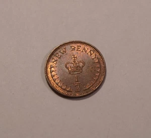 1971 Elizabeth II Great Britain England Half 1/2 New PENNY ENGLAND Coin - Picture 1 of 2