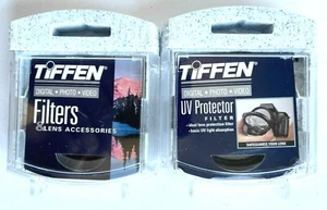 TWO EXCELLENT TIFFEN 62mm UV PROTECTOR AND SKY 1-A FILTERS IN ORIGINAL CASES - Picture 1 of 4