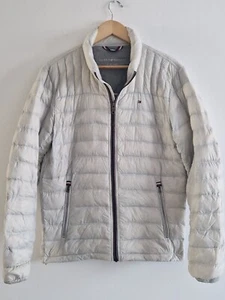 Chaqueta acolchada gris claro empaquetable de plumón natural TOMMY HILFIGER talla S - Imagen 1 de 12