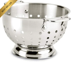 3QT Stainless Steel Colander Dishwasher Safe Kitchen Strainer Accessory Silver - Picture 1 of 12
