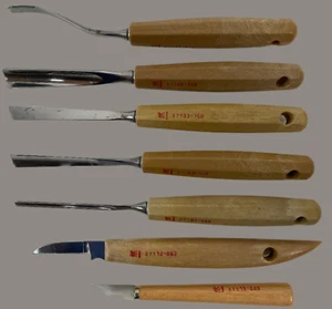 Zwilling J.A. Henckels Germany 7-Piece Wood Carving Tool Set — Beechwood Handles - Picture 1 of 10