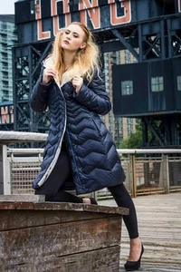 ⚠️ Gänsedaunen Mantel Jacke Parka Puffer Gr. M / US 8 / EU 40 595 $ ~ Пуховик - Bild 1 von 11