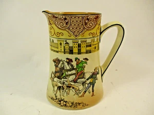 Antique Vintage Royal Doulton Falconry 7" Ceramic Pitcher Burselm England - Picture 1 of 11