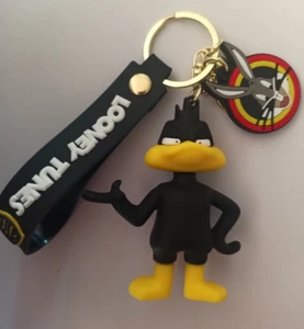 DAFFY DUCK- KEYCHAIN-BAG CLIP -LOONEY TOONS-3D-PVC-NIP- "NEXT DAY SHIPPING" - Picture 1 of 1