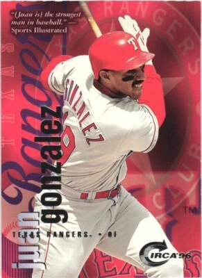 1996 Circa #86 Juan Gonzalez Texas Rangers - Image 1 of 2