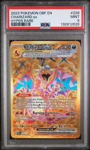 2023 POKEMON OBF EN-OBSIDIAN FLAMES HYPER RARE #228 CHARIZARD EX PSA 9 - Picture 1 of 2