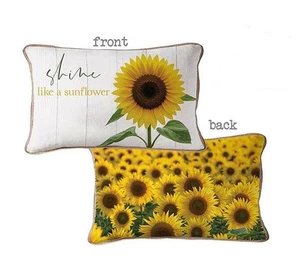 Country Cushion Shine Like A Sunflower 30x50cm Including Insert - Picture 1 of 1