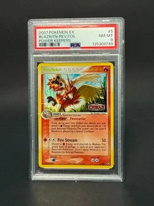 2007 POKEMON EX POWER KEEPERS #5 BLAZIKEN-REVERSE FOIL PSA 8 - Picture 1 of 1