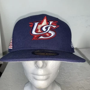 2023 New Era USA World Baseball Classic 59fifty eng anliegende Mütze offizielle Größe 7 5/8 - Bild 1 von 8