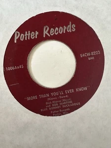 Rare Country 45- Dick Hiorns & Bob Martins Blue Bonnet Buckaroos WI - Picture 1 of 2
