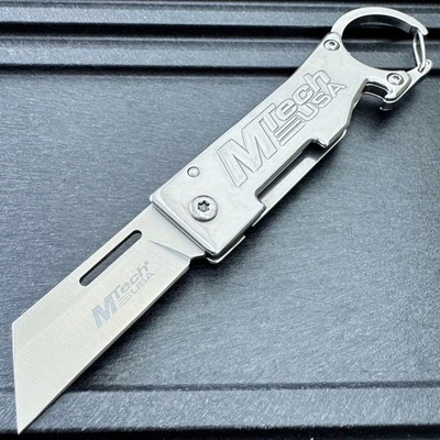 1.75英寸Framelock口袋刀不锈钢刀片灰色登山扣开瓶器 — 第 1/4 张图片