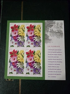 SFSTAMPS US Scott 4750-4753 LA FLORIDA FLOWERS SHEET of 16 Stamps NH 2013 Corner - Picture 1 of 2