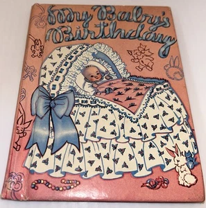 MY BABY'S BIRTHDAY 1943 McLoughlin Bros Little Color Classics Unused Mint - Picture 1 of 19