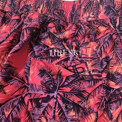 Hreski Board Shorts Men's 36 Multicolor Floral Palm Trees Stretch Golf Hawaiian - Image 1 of 4
