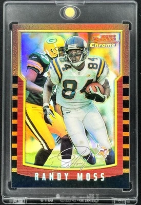 2000 Bowman Chrome #125 Randy Moss Refractor Minnesota Vikings - Image 1 of 2