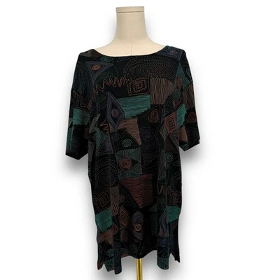 Blusa Camiseta Vintage Años 90 Impresiones Bordada Relajada Talla Grande Foto 1 de 4