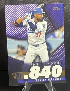 2025 Topps Serie 2 Baseball TEOSCAR HERNANDEZ OPS-20 OPS Leaders LA Dodgers - Bild 1 von 2