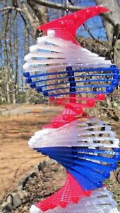 WIND SPINNER/TWIRLER🔴⚪🔵 "Colors you can display ALL YEAR" Pinwheel