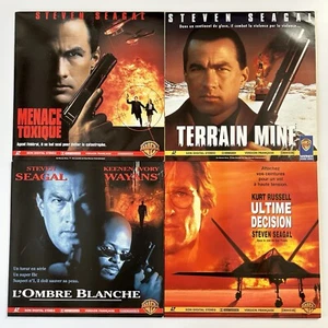 LOT 4 LASER DISC FR STEVEN SEAGAL TERRAIN MINÉ MENACE TOXIQUE L’OMBRE BLANCHE… - Photo 1/9