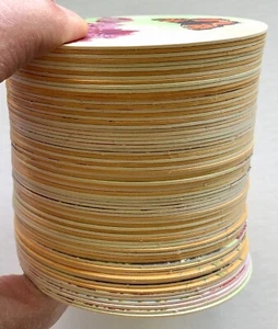 LOT of 70 RARE Double-Sided BUTTERFLIES COASTERS Bar/Home NEW - NEVER USED - Picture 1 of 12