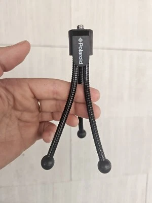 Trípode de mesa Polaroid para cámara digital compacta y videocámara, negro, flexible Foto 1 de 3