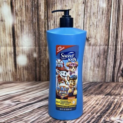 Suave Kids Paw Patrol Adventure 3 en 1 Champú Acondicionador y Jabón Corporal 28 Oz NUEVO Foto 1 de 4