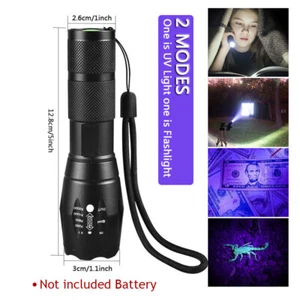 Torcia LED ultravioletta UV luce nera 395 NM lampada di ispezione torcia US - Foto 1 di 19