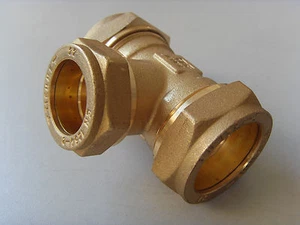 T-Stück Klemmring für Kupferrohr 15 18 22 28, DVGW-zertifiziert, Sanitär-Heizung - Picture 1 of 16
