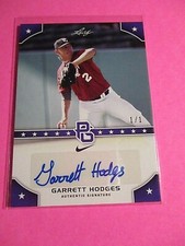 2015 Leaf Perfect Game, National Showcase PG Autograph PURPLE 1/1 Garrett Hodges
