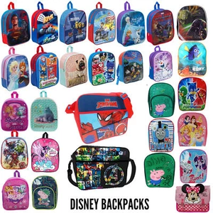 BRANDED KIDS CHILDRENS TODDLERS CHARACTER BACKPACK LUNCH RUCKSACK SCHOOL BAG - Picture 1 of 24