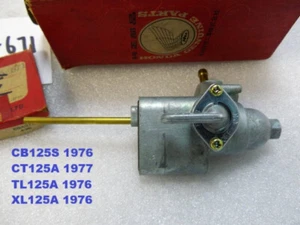 Honda CB125 CT125 TL125 XL125 Fuel Tap NOS Gas Tank Pet Cock OEM 16950-365-671 - Picture 1 of 9