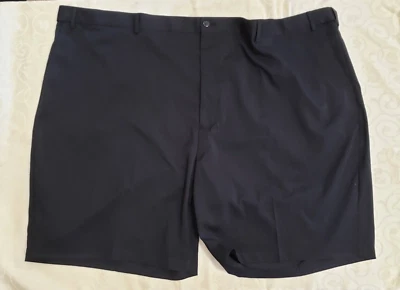 Bermuda de caminhada casual Savane masculina 58W elástica microfibra cintura estendida plana nova - Imagem 1 de 4