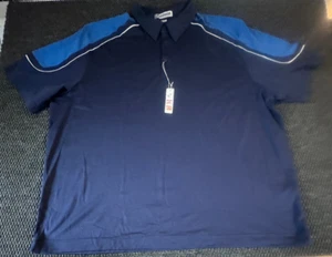Extreme 40+ Protección UV Absorbe la Humedad Manga Corta Polo Para Hombres 5XL Camisa Azul - Imagen 1 de 5