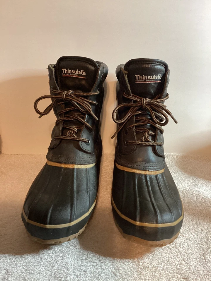 Women’s Size 7 Northwest Territory Winter Leather/Rubber Fleece Lined Boot Black - Image 1 of 4