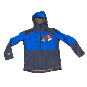Mountain Hardwear Mens Cyclone Jacket Recco Polartec Neoshell Blue NEW w TAGS - Picture 1 of 24
