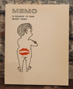 Vintage Memo Notepad Novelty Funny Stationary Office Gag Gift New Old Stock