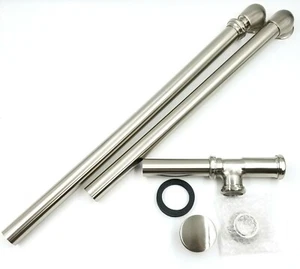 [Para piezas] Signature Hardware 946608-425 níquel cepillado desagüe de bañera emergente - Imagen 1 de 5