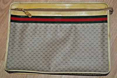 GUCCI GG logo Supreme large document holder case Briefcase Document Portfolio - Image 1 of 4