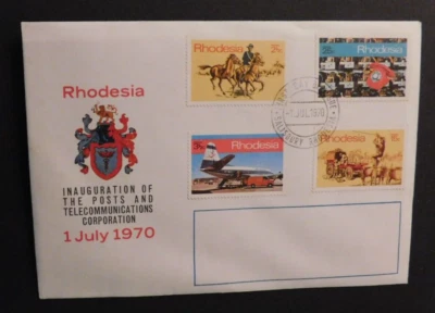 1970 First Day Cover FDC Salisbury Rhodesia Posts and Telecommunications Corp - Image 1 of 2