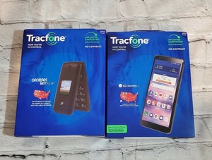 Tracfone LG Journey 4G LTE and Alcatel My Flip Prepaid Cell Phones