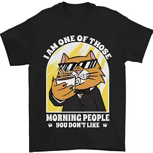 Cats Im One of Those Morning People Funny Mens T-Shirt 100% Cotton - Bild 1 von 12