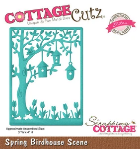 CottageCutz SPRING BIRDHOUSE SCENE Elites Die CCE-218 - Picture 1 of 1