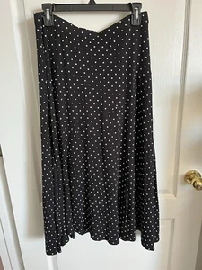 Chicos Black & White Polka Dot Skirt Very Nice 1 S M - Picture 1 of 8