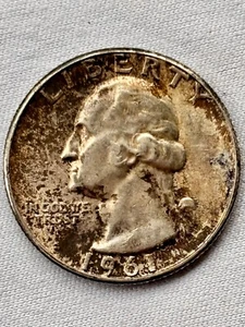 1961 P Type B - 90% Silver, Washington Quarter, Circulated with Extra Fine detai - Picture 1 of 8