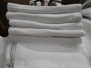 12 New White 22X 44 100% Cotton Economy Hotel Gym/Spa Bath Towels DISCOUNT LINEN - Picture 1 of 3